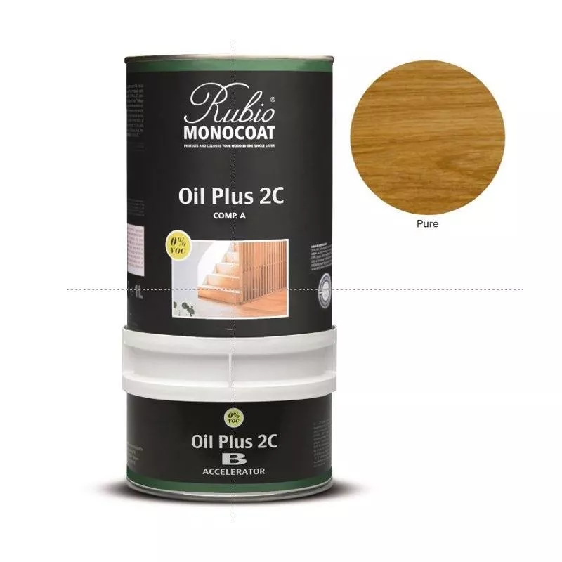 Comparatif entre Oil Plus 2C et Easy Déco, huiles bois de Rubio